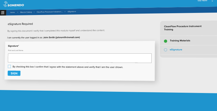 Implementing Electronic Signatures for Sonendo®